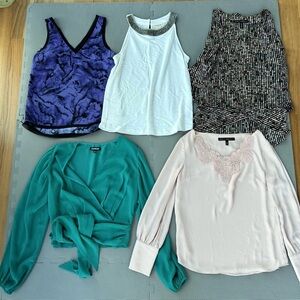Bundle Lot of 5 Blouse Nice Tops